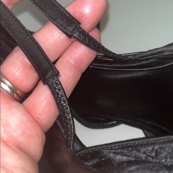 La Perla women’s size 38 Elegant Black sling back Heels / preowned/ vintage look - Picture 12 of 12